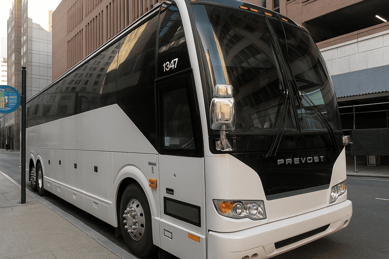 a Charter Bus Rental Oceanside coach bus